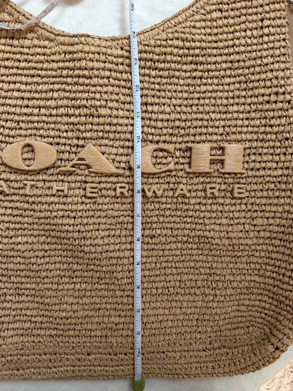 COACH Brooklyn Straw Hobo Bag 39 Shoulder Bag